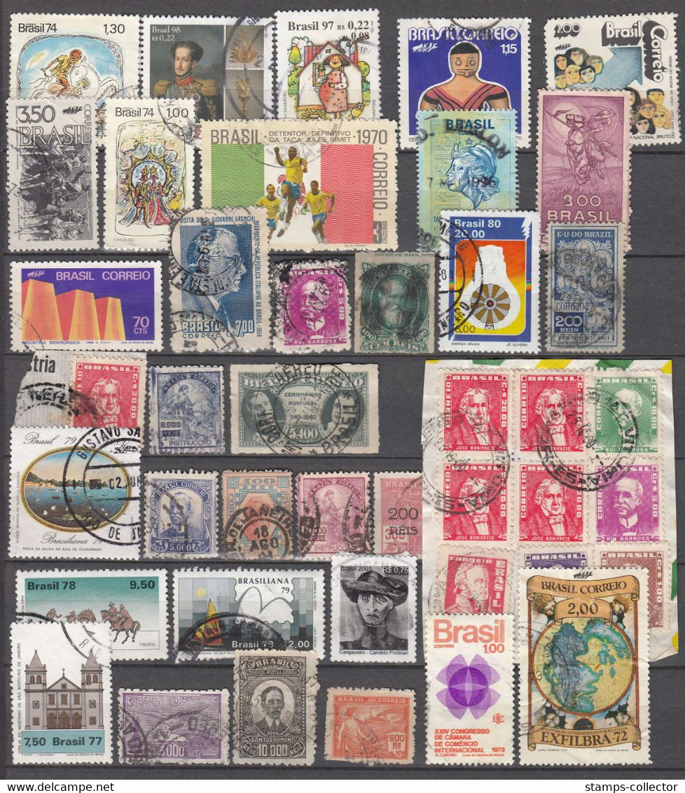 Brazil. 1 Side Used Better Stamps, Value 55-60£ - Verzamelingen & Reeksen