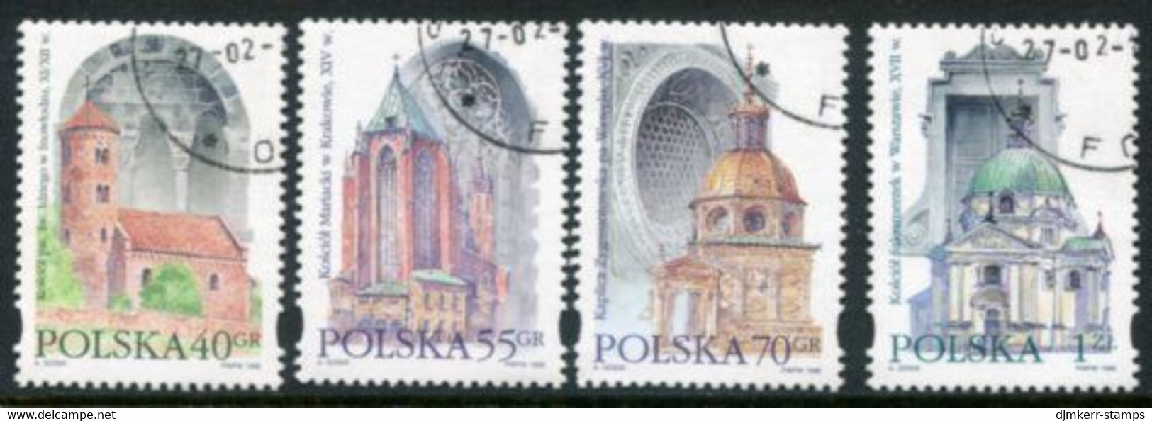 POLAND 1996 Architecture: Churches Used.  Michel 3573-76 - Used Stamps