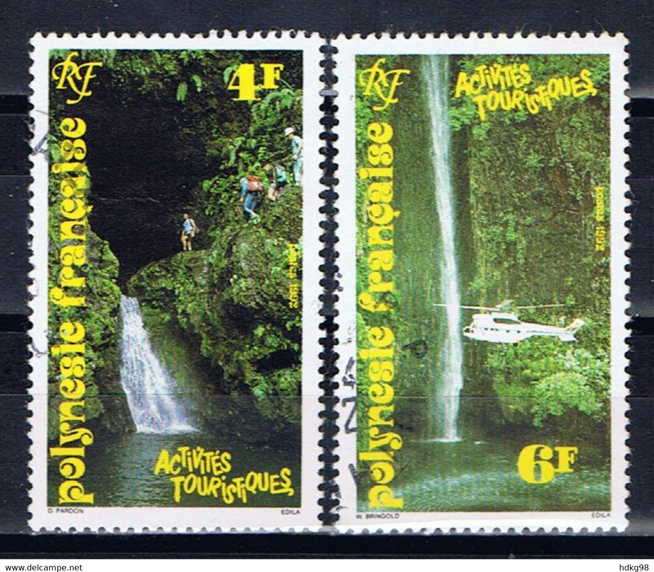 FP+ Polynesien 1992 Mi 602 604 Tourismus - Usati