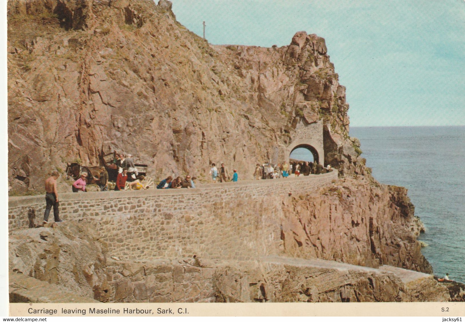 Carriage Leaving Maseline Harbourd , Sark , C.I. - Sark