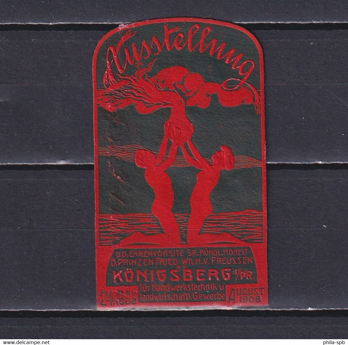 GERMANY 1908, Königsberg, CINDERELLA, Ausstellung, Exhibition - Cinderellas