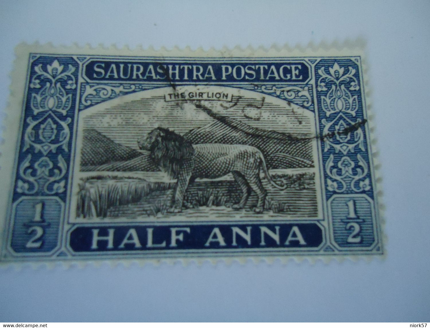 SORUTH INDIA STATES USED STAMPS LIONS - Soruth