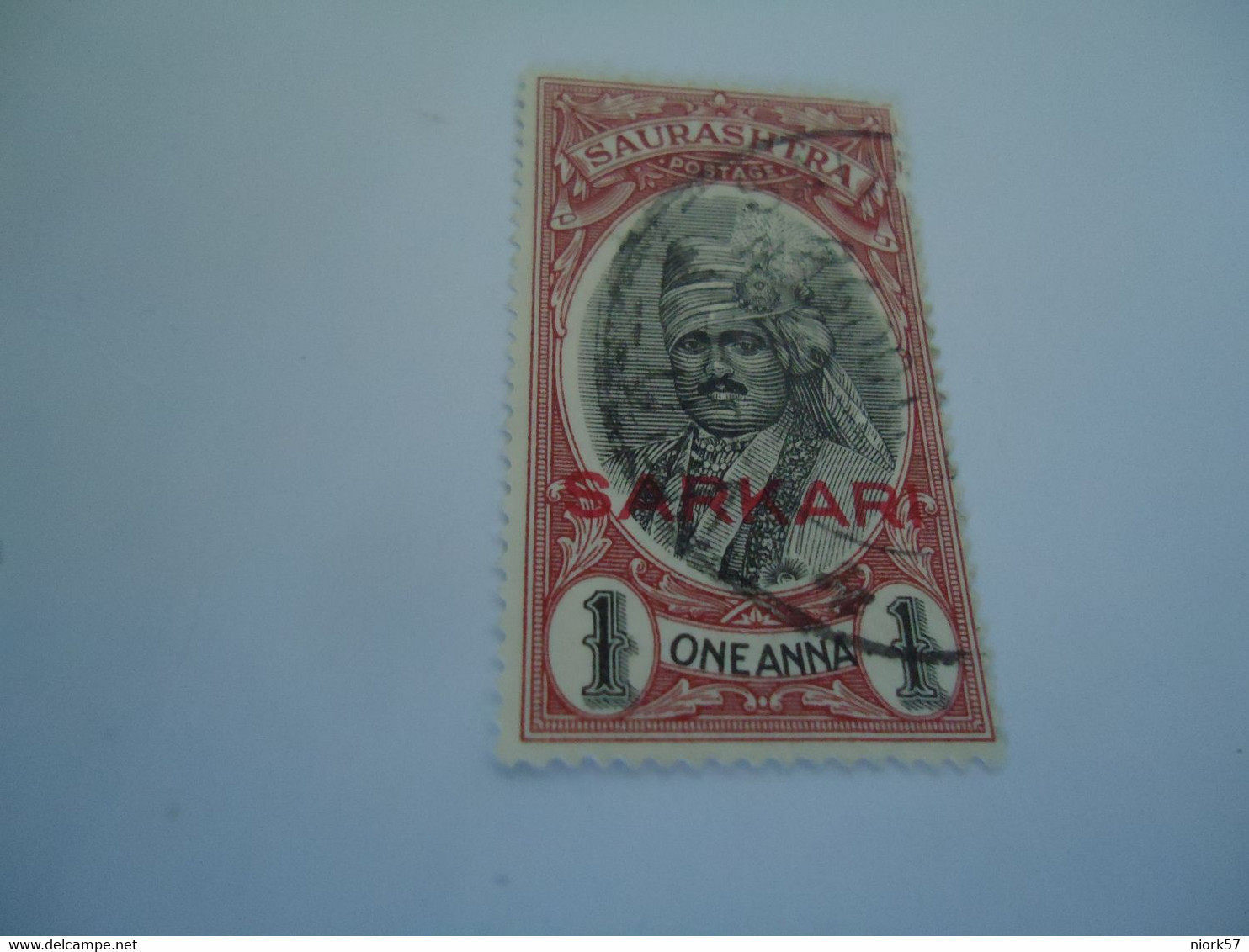 SORUTH INDIA STATES USED STAMPS KING   OVERPRINT SARKARI WITH POSTMARK - Soruth