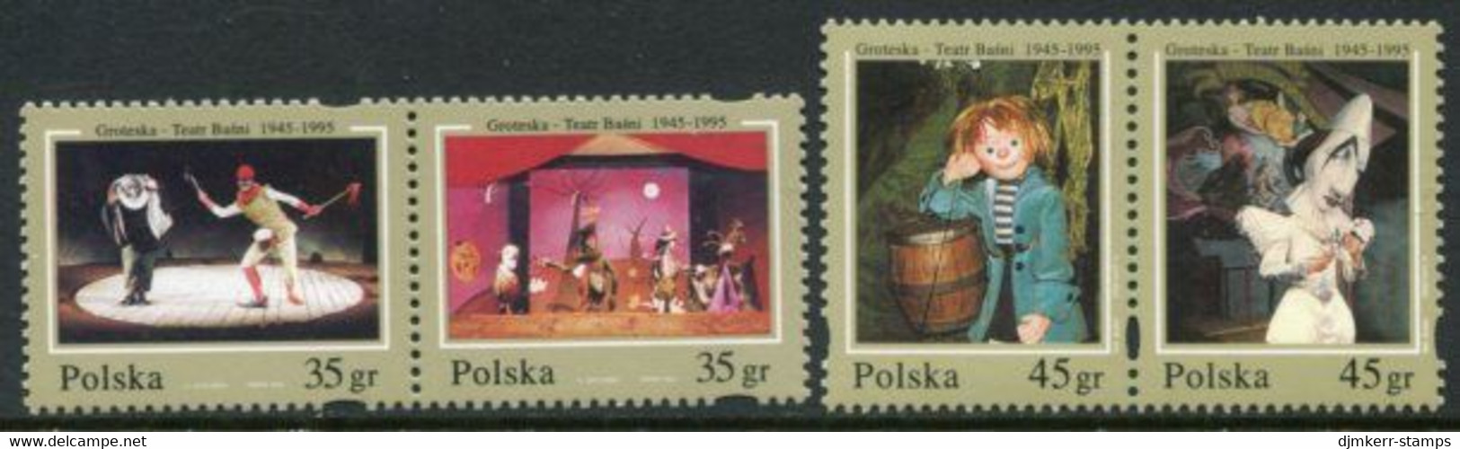 POLAND 1995 "Grotesk" Theatre  MNH / **.  Michel 3537-40 - Nuevos