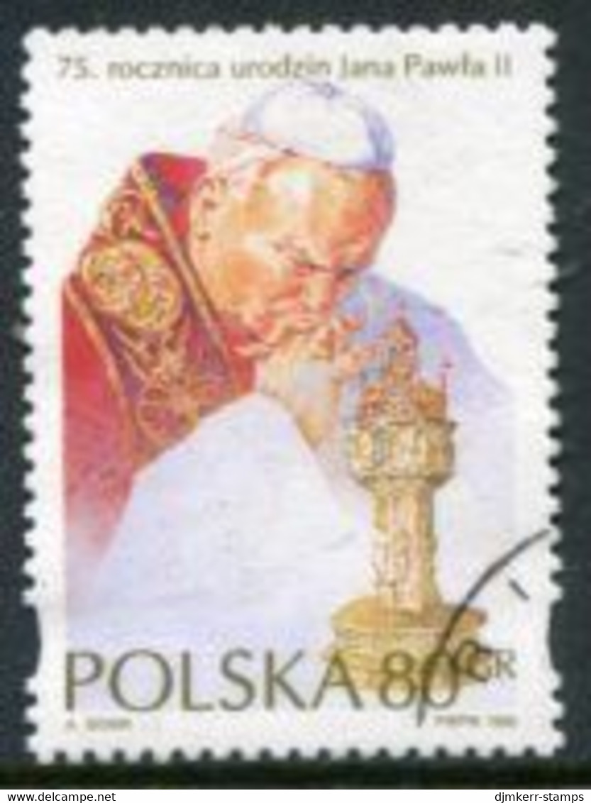 POLAND 1995 75th Birthday Of Pope Used.  Michel 3536 - Oblitérés