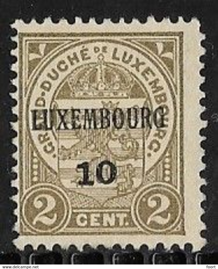 Luxembourg 1910 Prifix Nr. 68 - Preobliterati