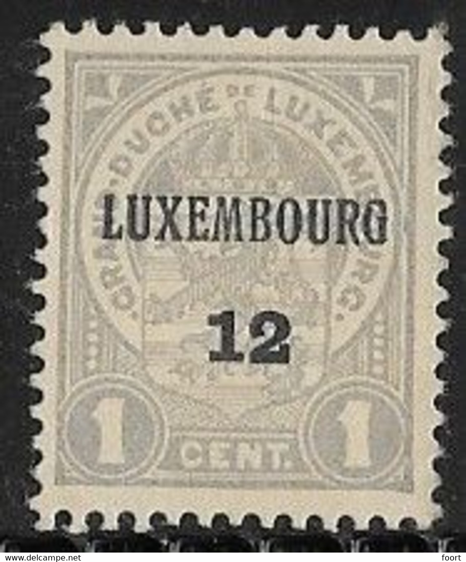 Luxembourg 1912 Prifix Nr. 79 - Préoblitérés