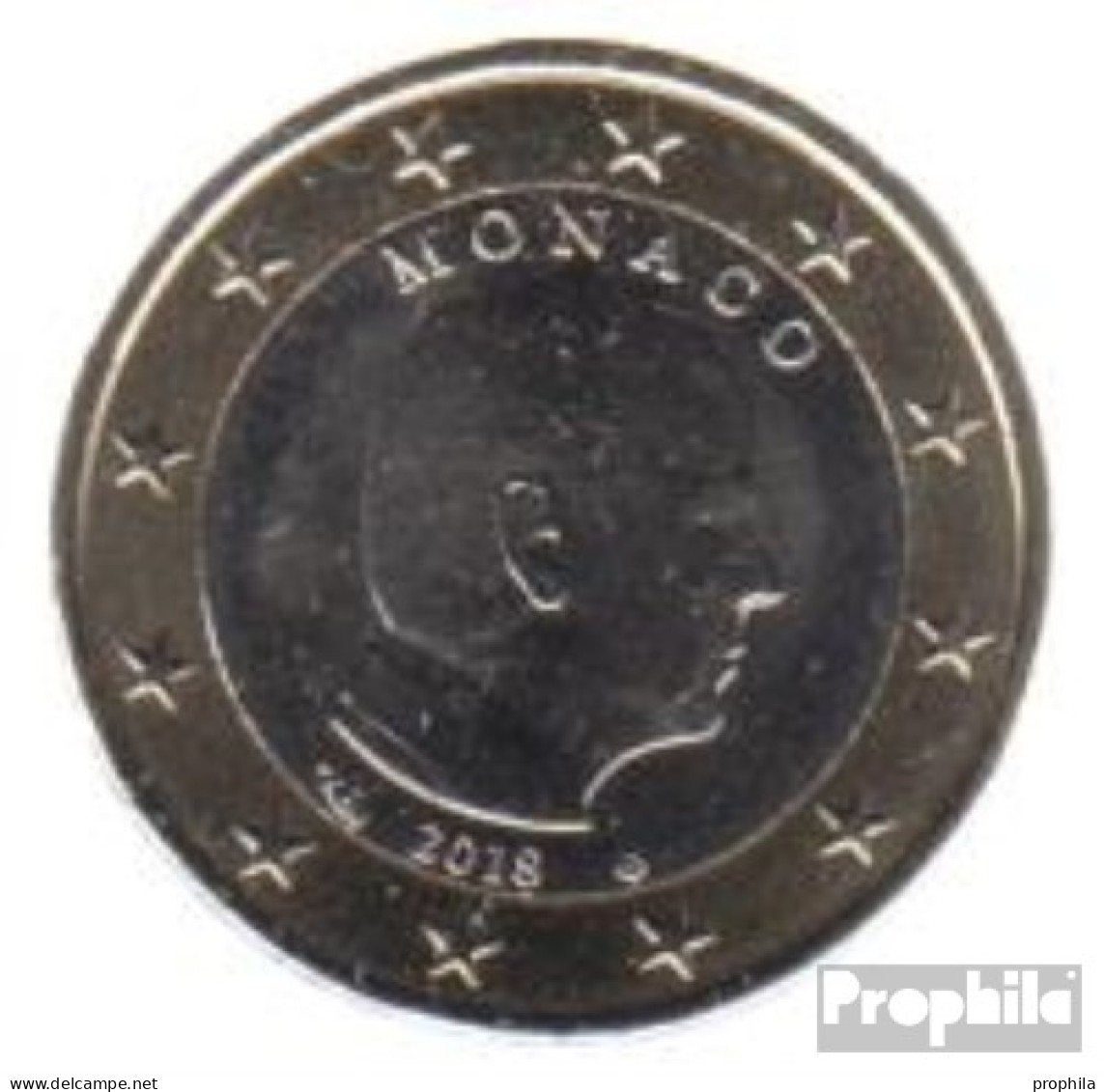 Monaco MON 7 2018 Stgl./unzirkuliert Stgl./unzirkuliert 2018 Kursmünze 1 Euro - Monaco