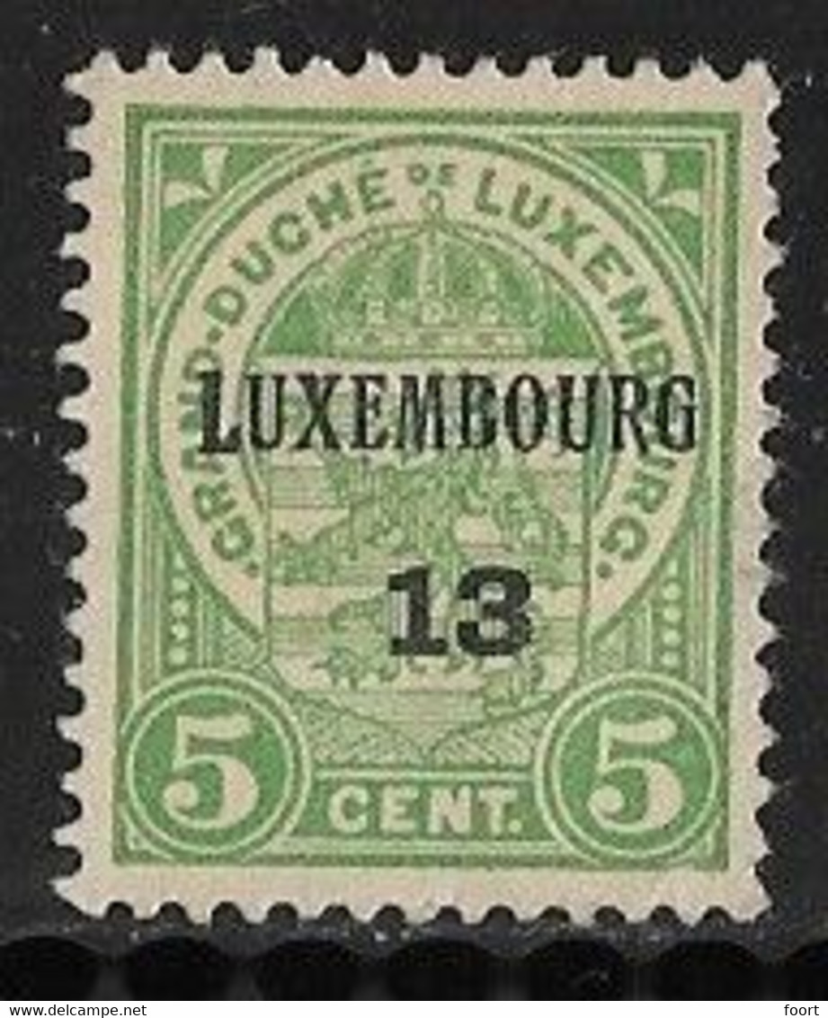 Luxembourg 1913 Prifix Nr. 88 - Préoblitérés