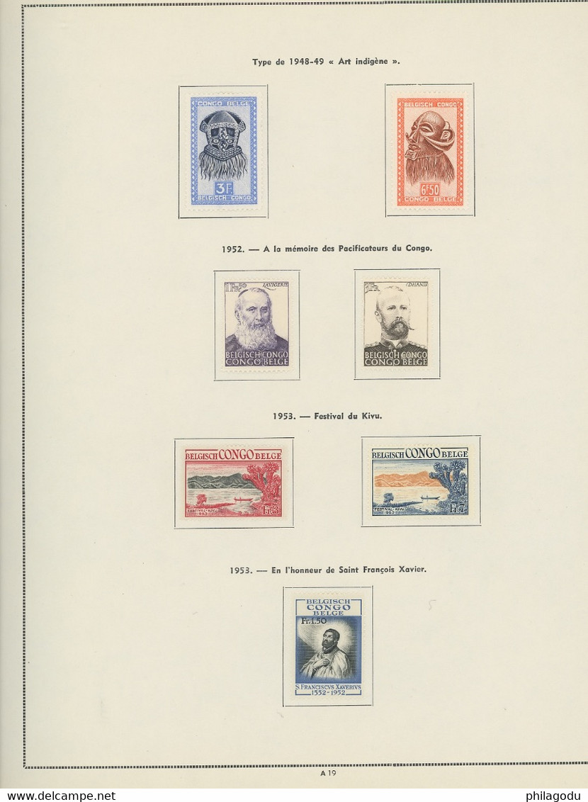 Belle collection quasi complète sur charnière + Ruanda Burundi. Après l'indépendance ce qu'il y a = cadeau