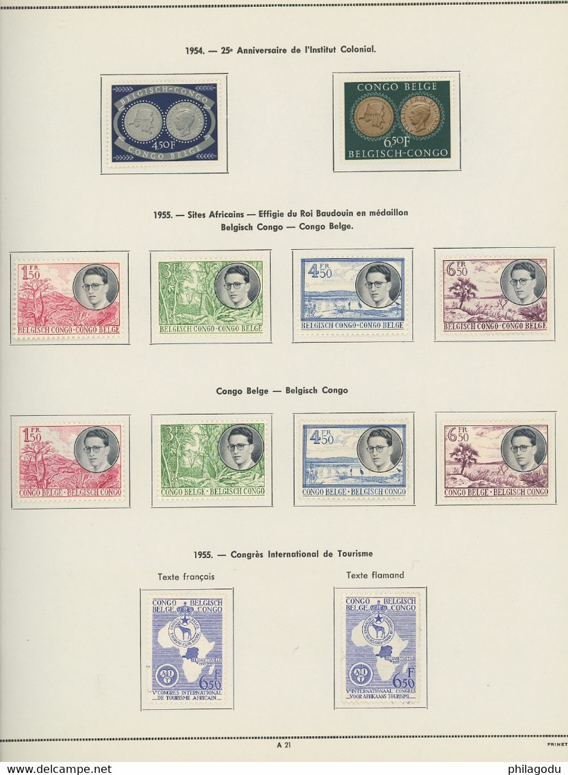 Belle collection quasi complète sur charnière + Ruanda Burundi. Après l'indépendance ce qu'il y a = cadeau