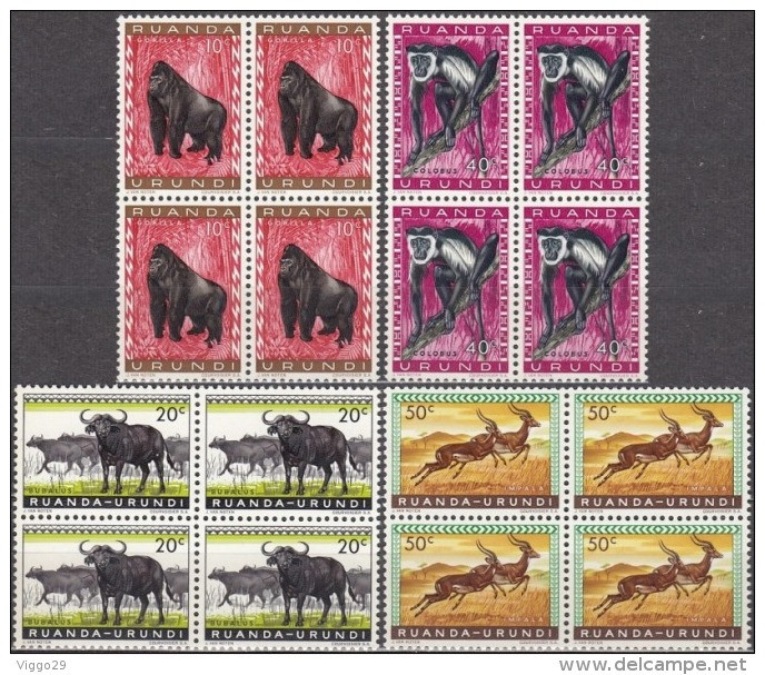 Ruanda-Urundi 1959, Protected Animals (MNH, **) - Colecciones