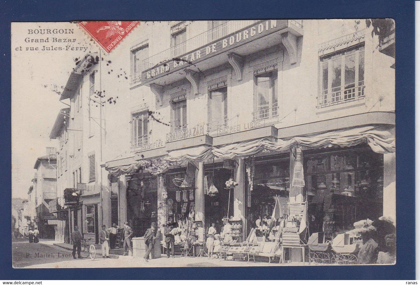 CPA [38] Isère > Bourgoin Commerce Shop Bazar Devanture Magasin Circulé - Bourgoin