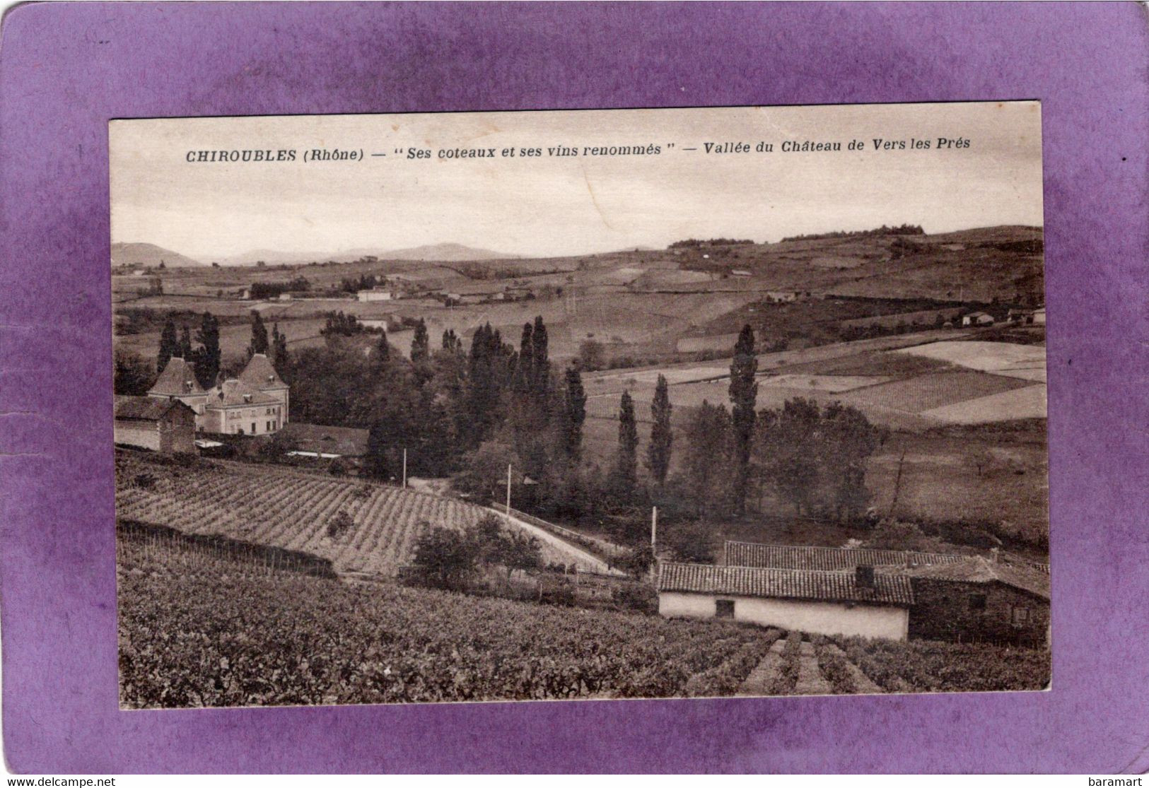 69 CHIROUBLES Ses Coteaux Et Ses Vins Renommés Vallée Du Château De Vers Les Prés - Chiroubles