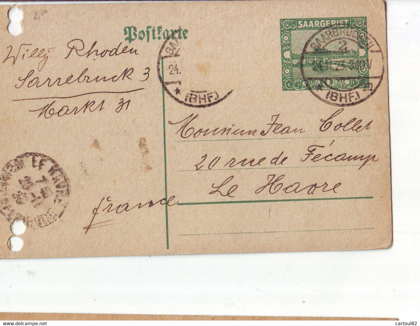 126 C  Sarre  Entier Postal - Ganzsachen