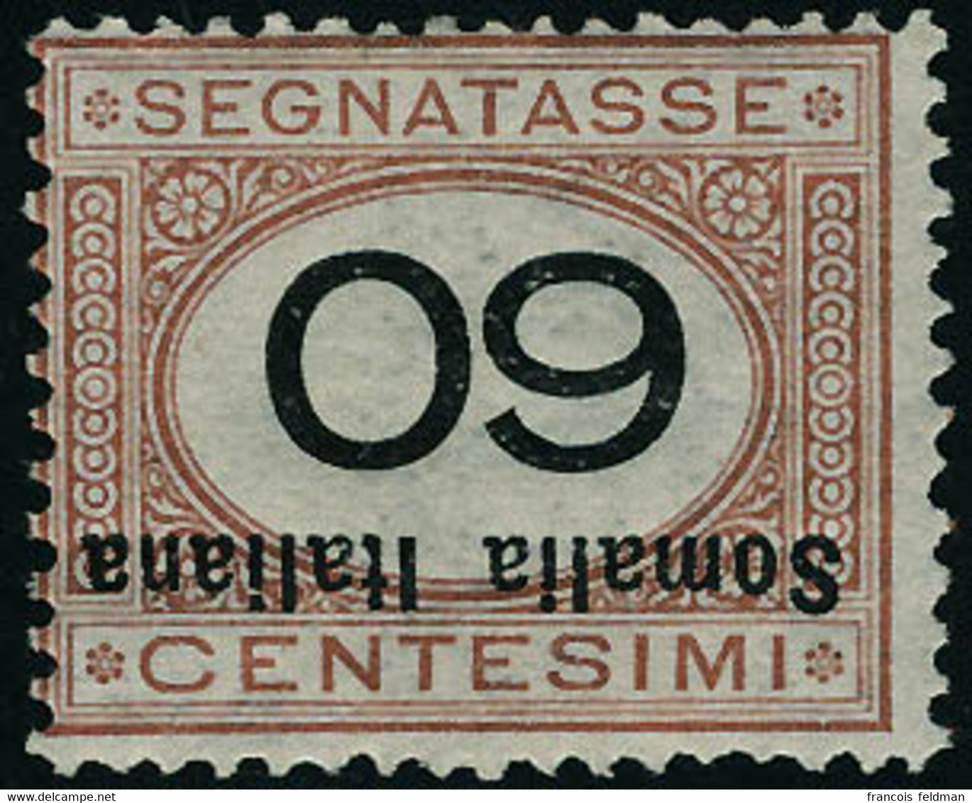 Neuf Avec Charnière N°35/37. 40c, 50c Et 60c Surcharge Renversée. T.B. Signé. (Sassone 45a/47a : 1050 Euros) - Other & Unclassified