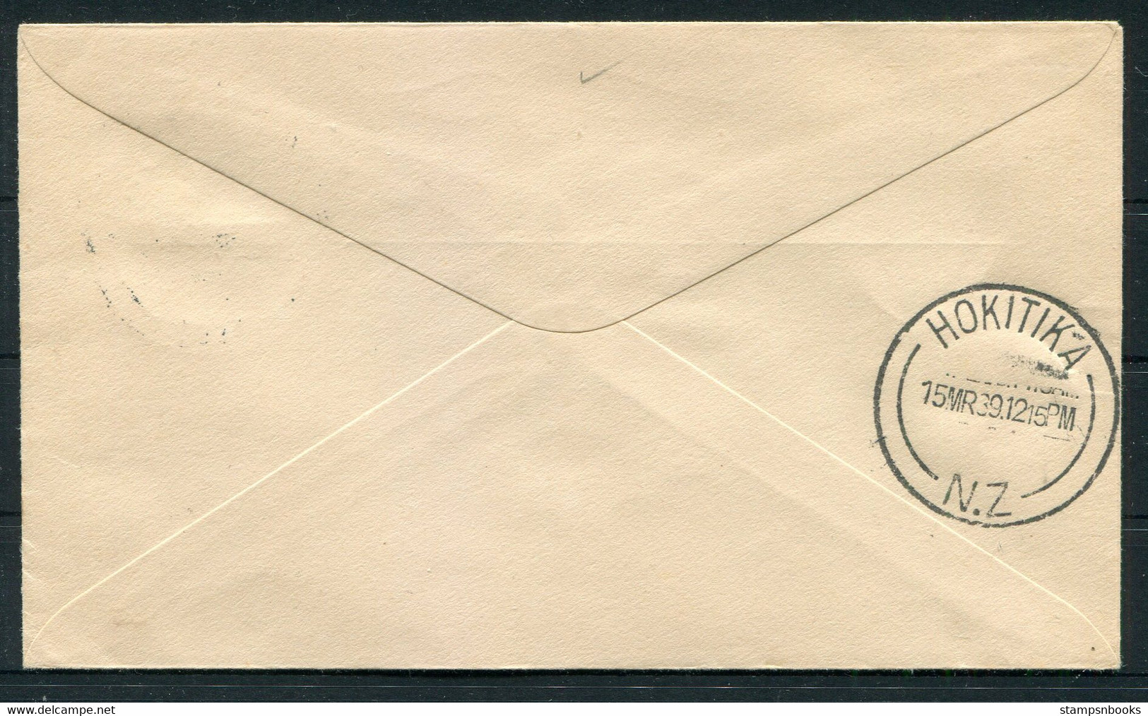 1939 (March 15th) New Zealand, Cook Strait Airways, First Flight Airmail Cover Greymouth - Hokitika - Luftpost