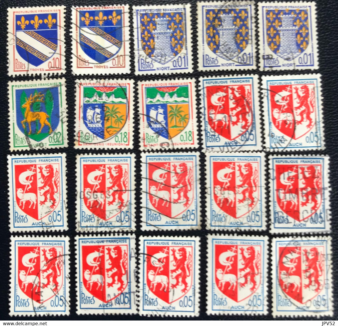 France - République Française - W1/19 - (°)used - 1963/66 - Michel 1420x-1458-1459-1473-1534 - Stadswapen - 20x - Collections