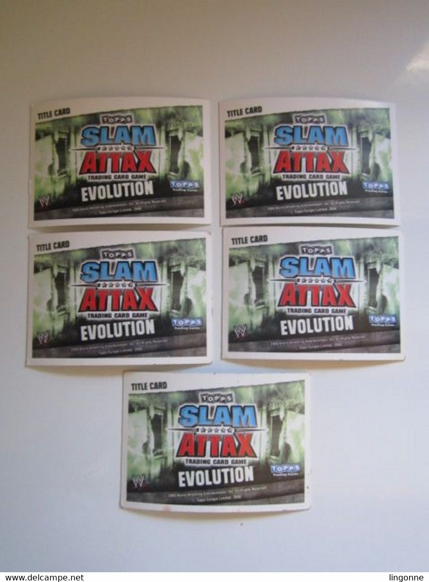 5 Cartes De Catch TOPPS SLAM ATTAX EVOLUTION Trading Card Game TITLE CARD - Trading Cards