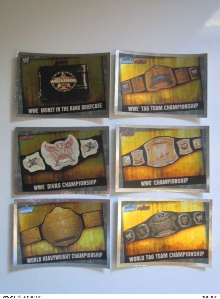 6 Cartes De Catch TOPPS SLAM ATTAX EVOLUTION Trading Card Game TITLE CARD - Tarjetas