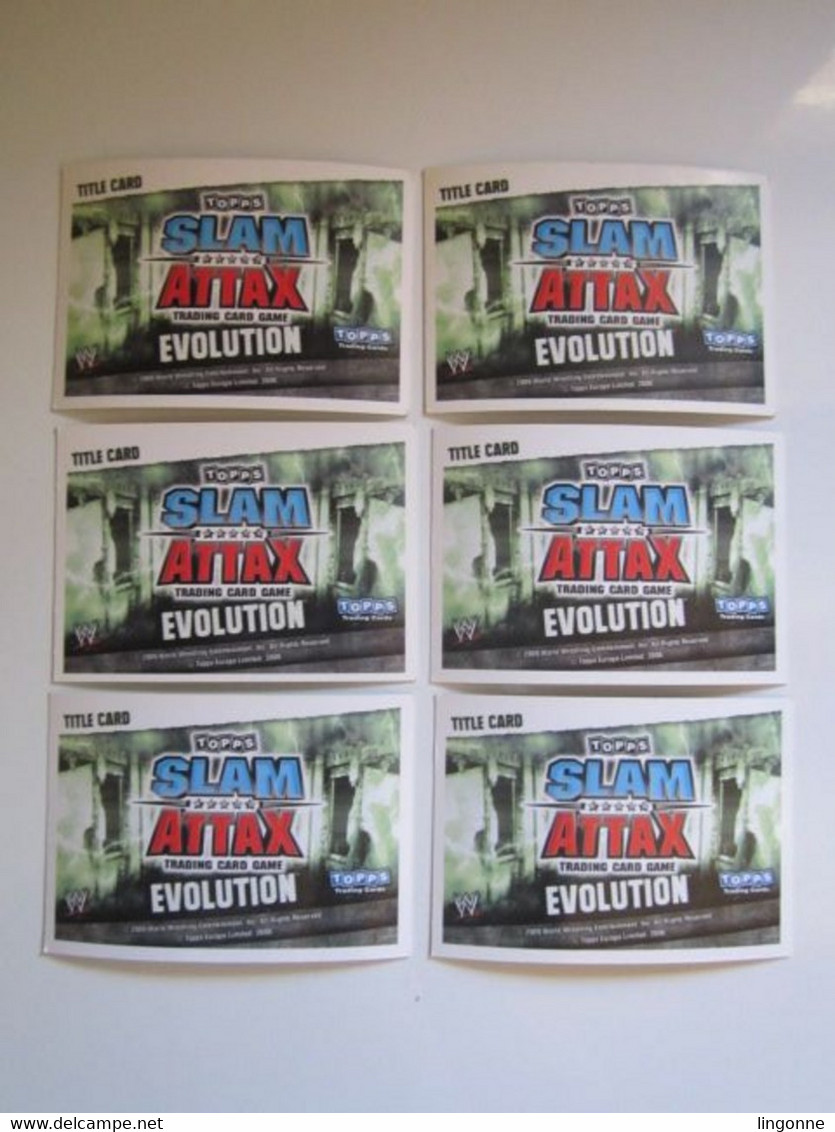 6 Cartes De Catch TOPPS SLAM ATTAX EVOLUTION Trading Card Game TITLE CARD - Tarjetas