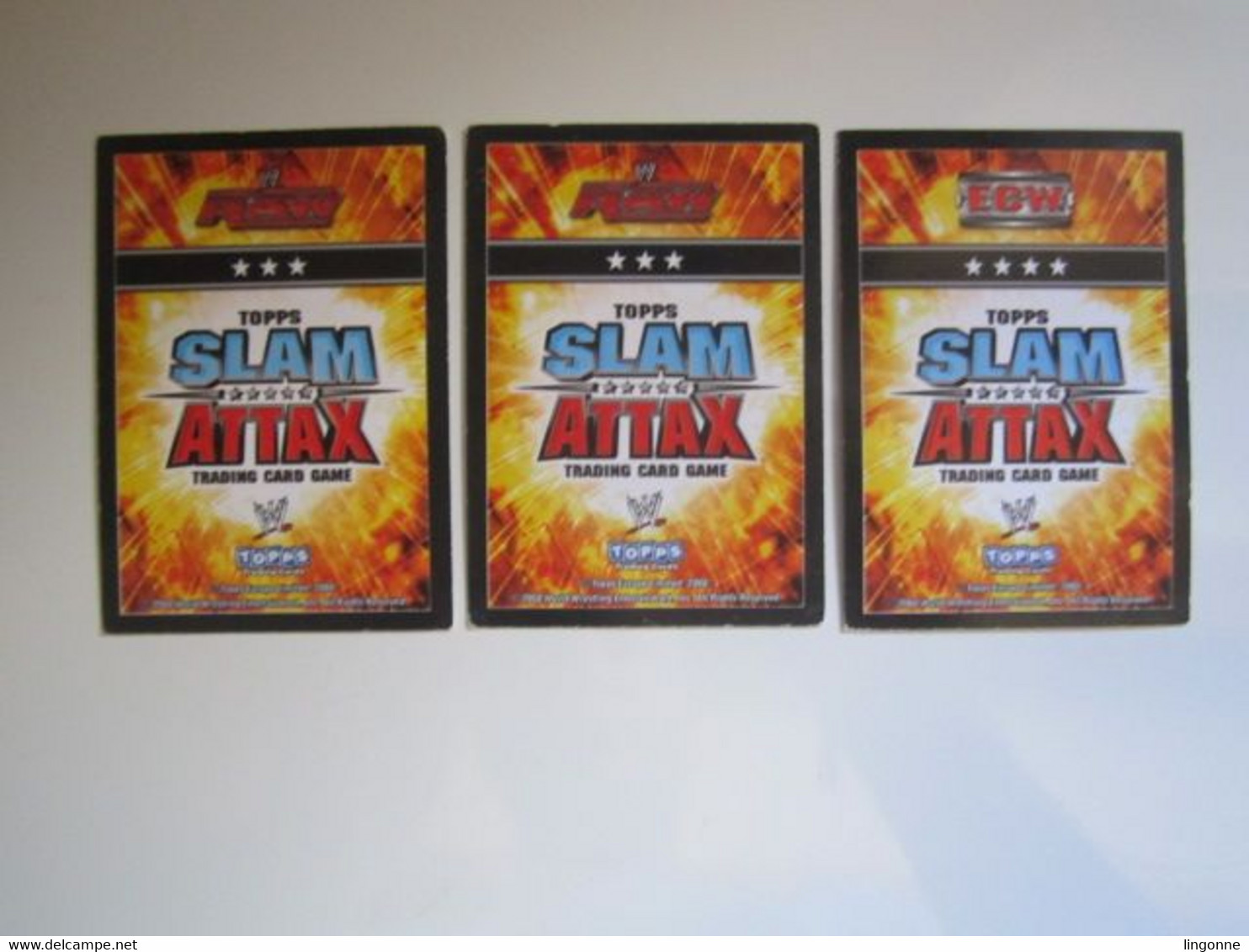 3 Cartes De Catch TOPPS SLAM ATTAX  Trading Card Game FINISHING MOVE Mark Henry Paul London  Hacksaw Jim Duggan - Trading Cards