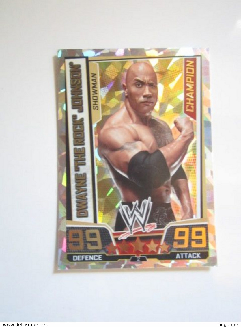 1 Carte De Catch TOPPS SLAM ATTAX  Trading Card Game SUPERSTARS SHOWMAN CHAMPION DWAYNE THE ROCK JOHNSON - Tarjetas