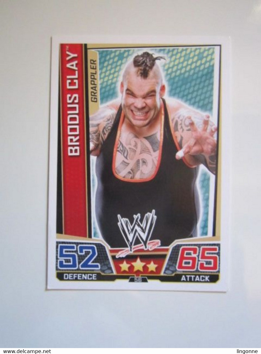 1 Carte De Catch TOPPS SLAM ATTAX  Trading Card Game SUPERSTARS GRAPPLER BRODUS CLAY - Trading-Karten