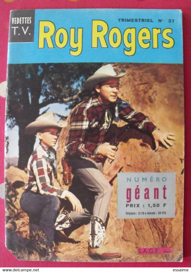 Vedettes TV Roy Rogers N° 37. SAGE 1965. - Autres & Non Classés