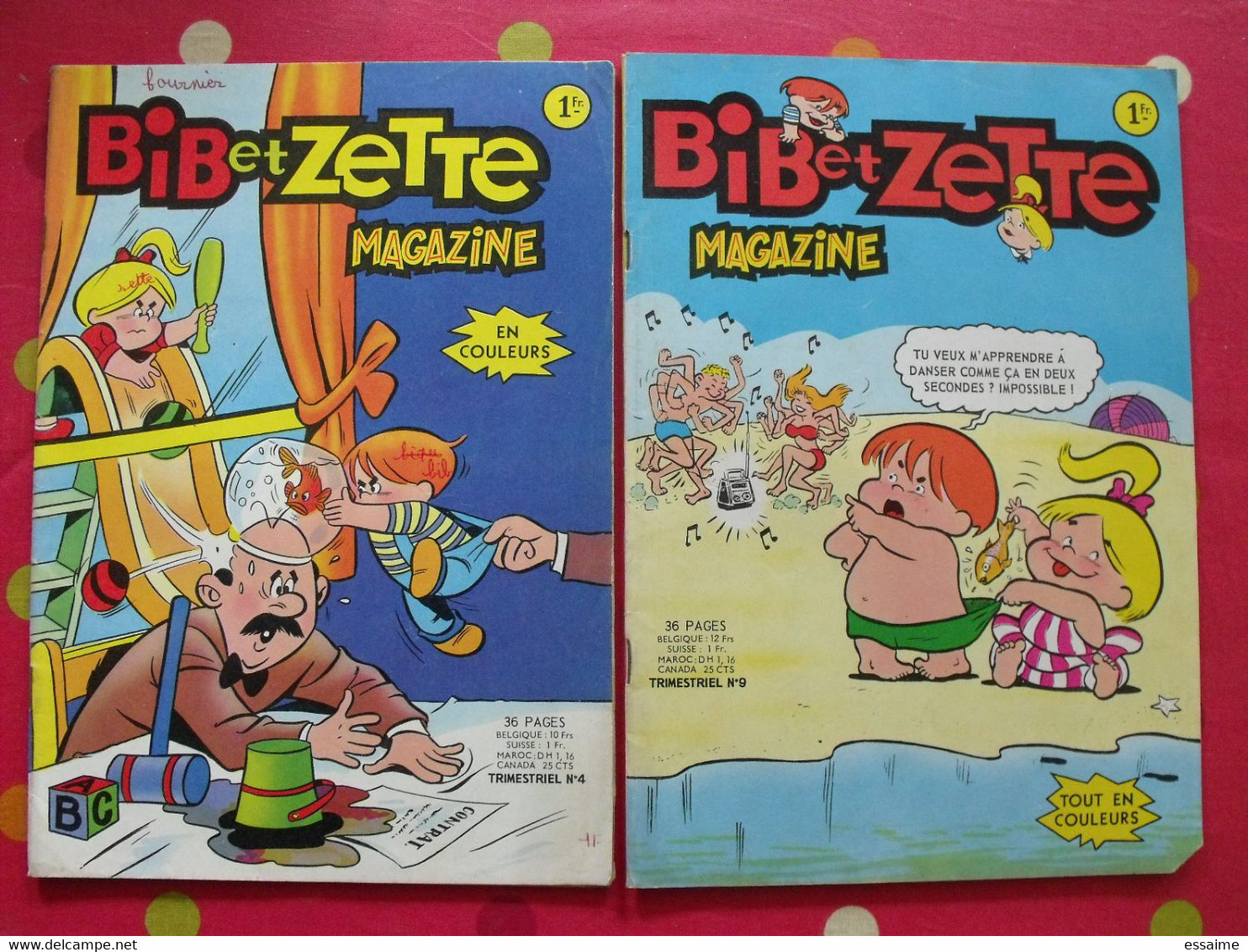2 Magazines Bib Et Zette N° 4 Et 9. Aredit 1967-1968. - Altri & Non Classificati