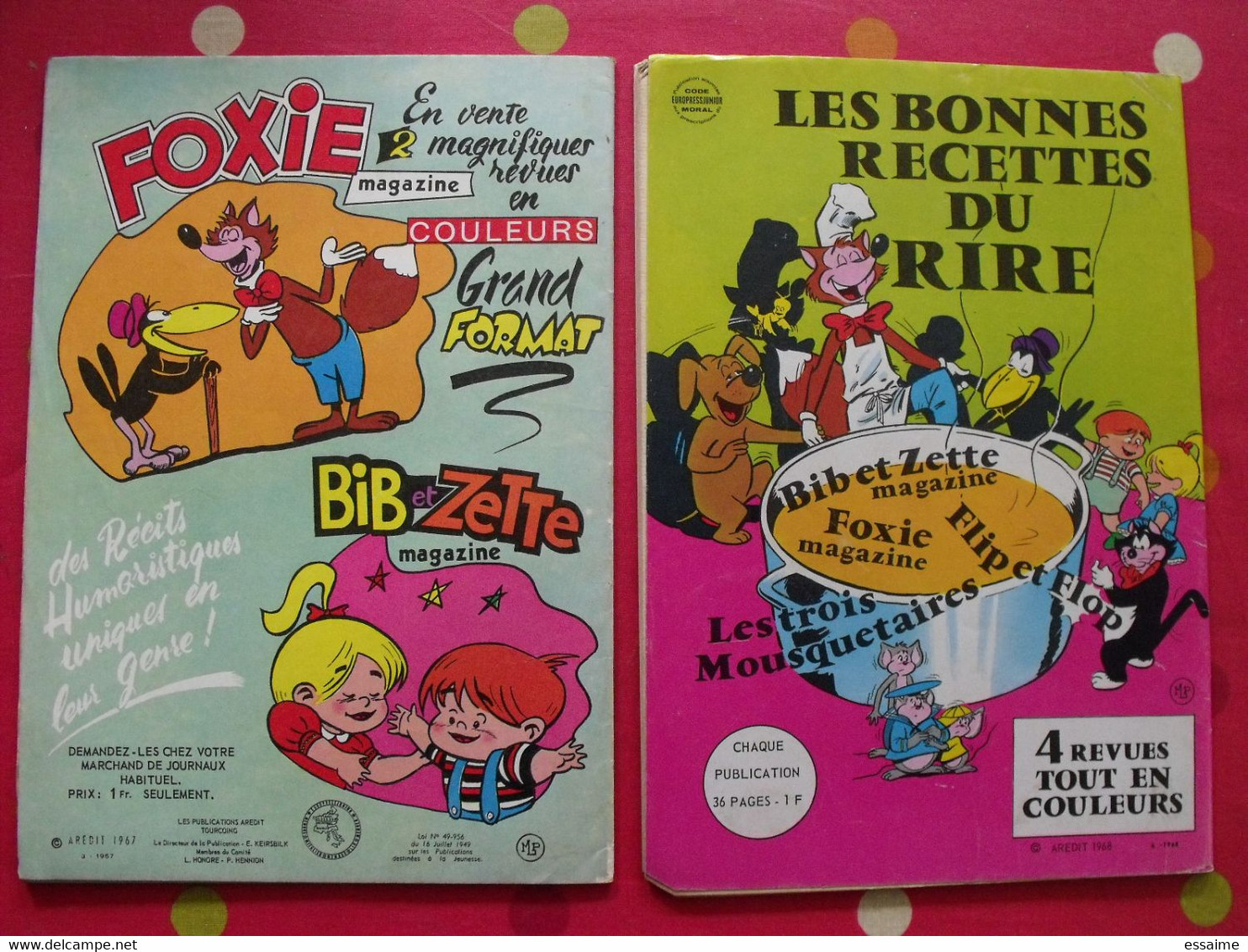 2 Magazines Bib Et Zette N° 4 Et 9. Aredit 1967-1968. - Altri & Non Classificati