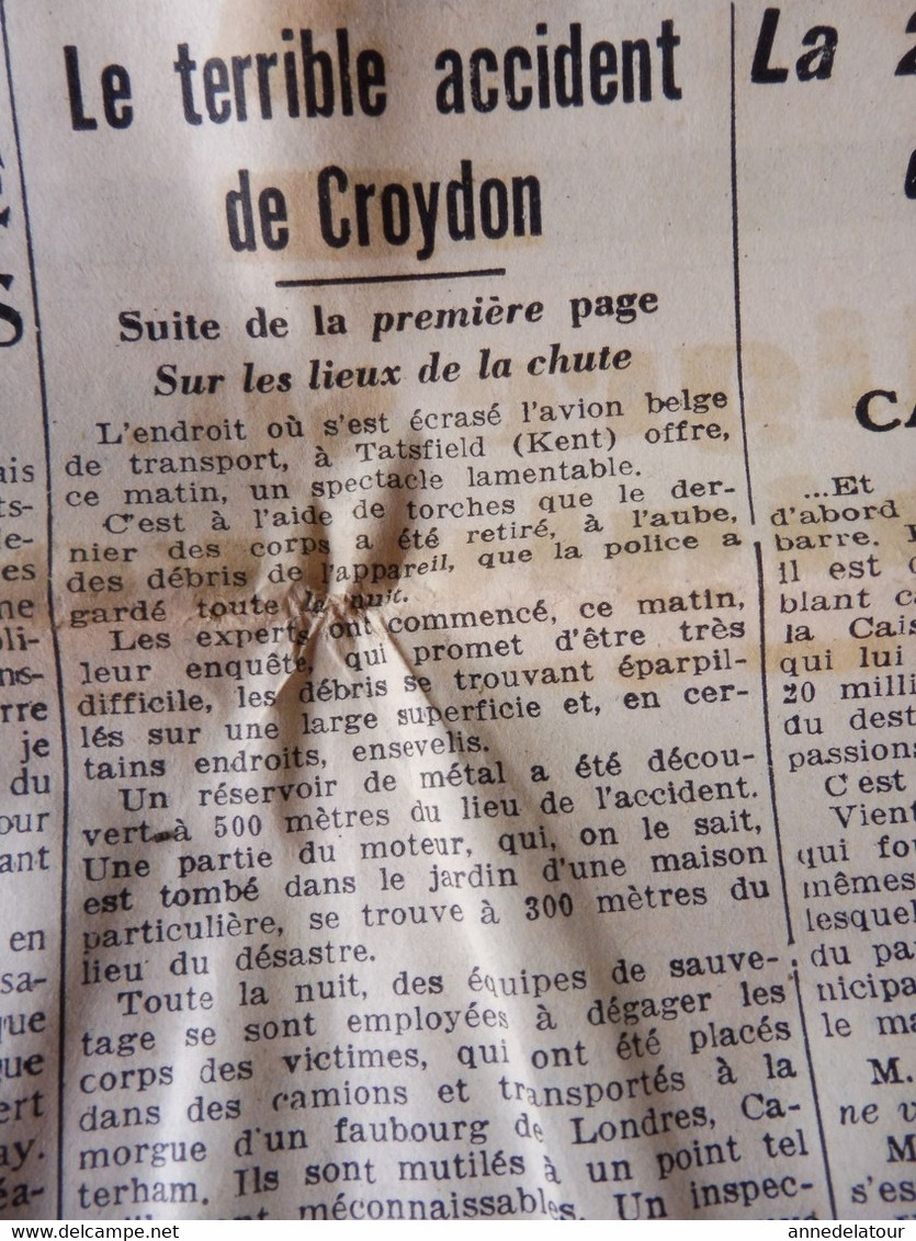 1935 L'AMI DU PEUPLE: Terrible Accident Avion Croydon; Sympathicothérapie; Trouble à Somowrostro (Espagne); Etc - General Issues