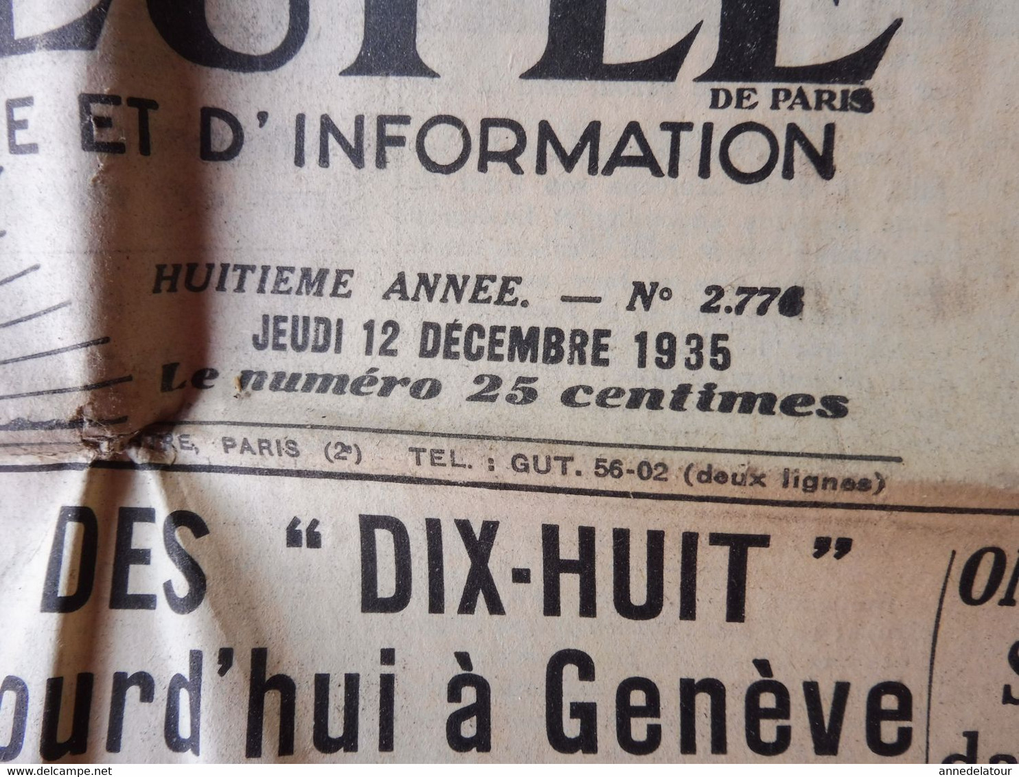 1935 L'AMI DU PEUPLE: Terrible Accident Avion Croydon; Sympathicothérapie; Trouble à Somowrostro (Espagne); Etc - General Issues