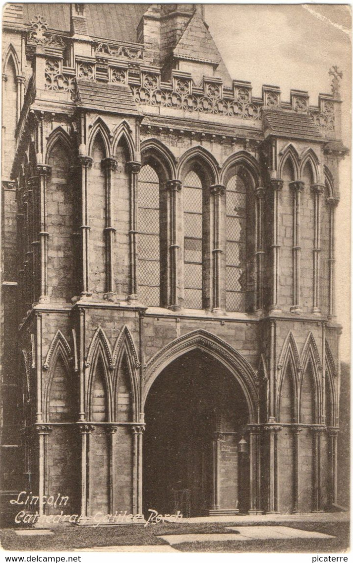 Lincoln Cathedral, Galilee Porch 1908 (F.Frith No.12446) - Lincoln