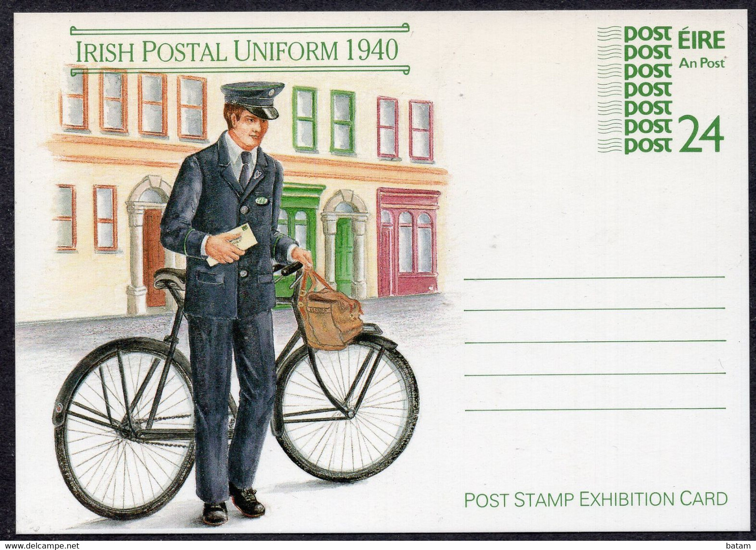 112 - Ireland - Irish Postal Uniform 1940 - Post Stamp Exhibition Card - Unused - Postwaardestukken