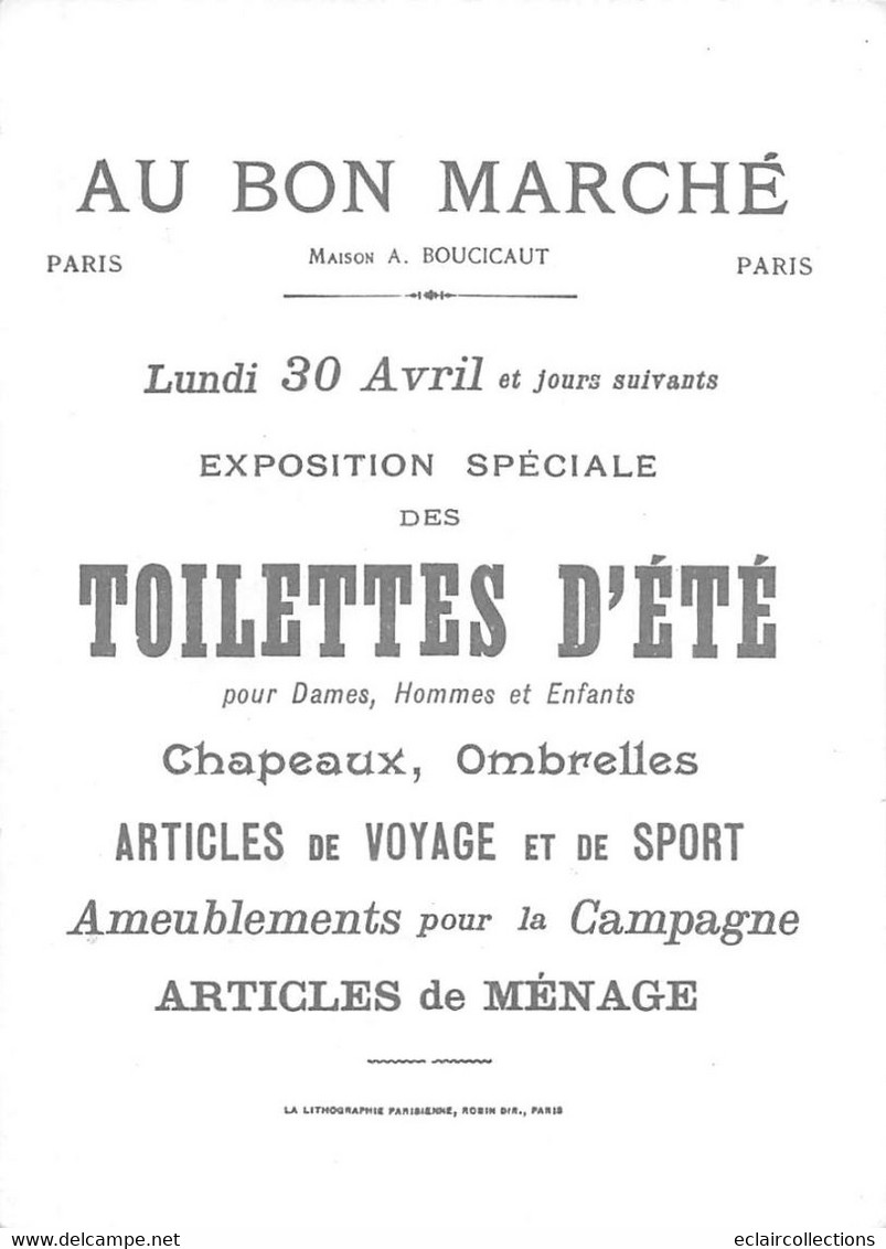 Image Chromo  Au Bon Marché   5 Cartes 16 X 11.5cm  Sur Barbe-Bleue      (voir Scan) - Other & Unclassified