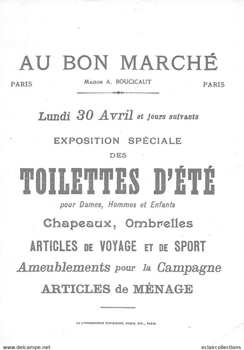 Image Chromo  Au Bon Marché   5 Cartes 16 X 11.5cm  Sur Barbe-Bleue      (voir Scan) - Autres & Non Classés