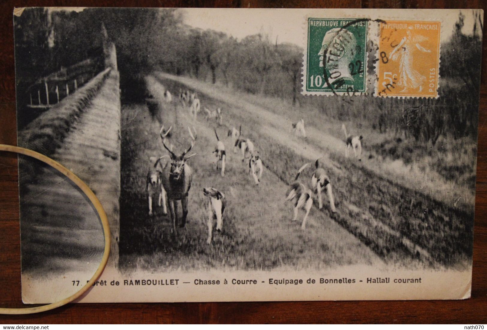 CPA Ak Foret De Rambouillet Chasse à Cour Equipage De Bonnelles Chasseurs Hallali Courant Chasse Jagder Voyagée - Hunting