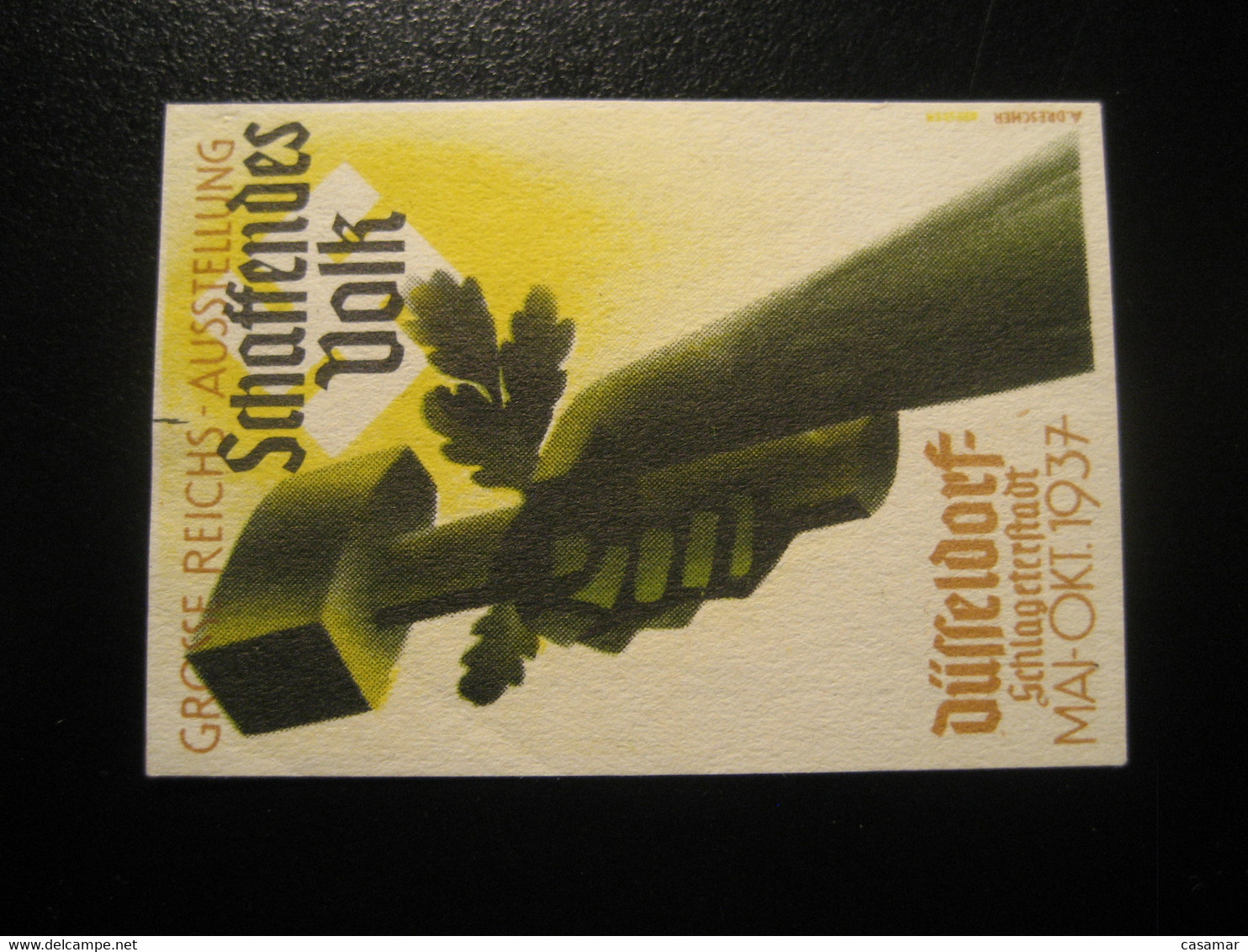 DUSSELDORF 1937 Schaffendes Volk Poster Stamp Vignette GERMANY Label - Other & Unclassified