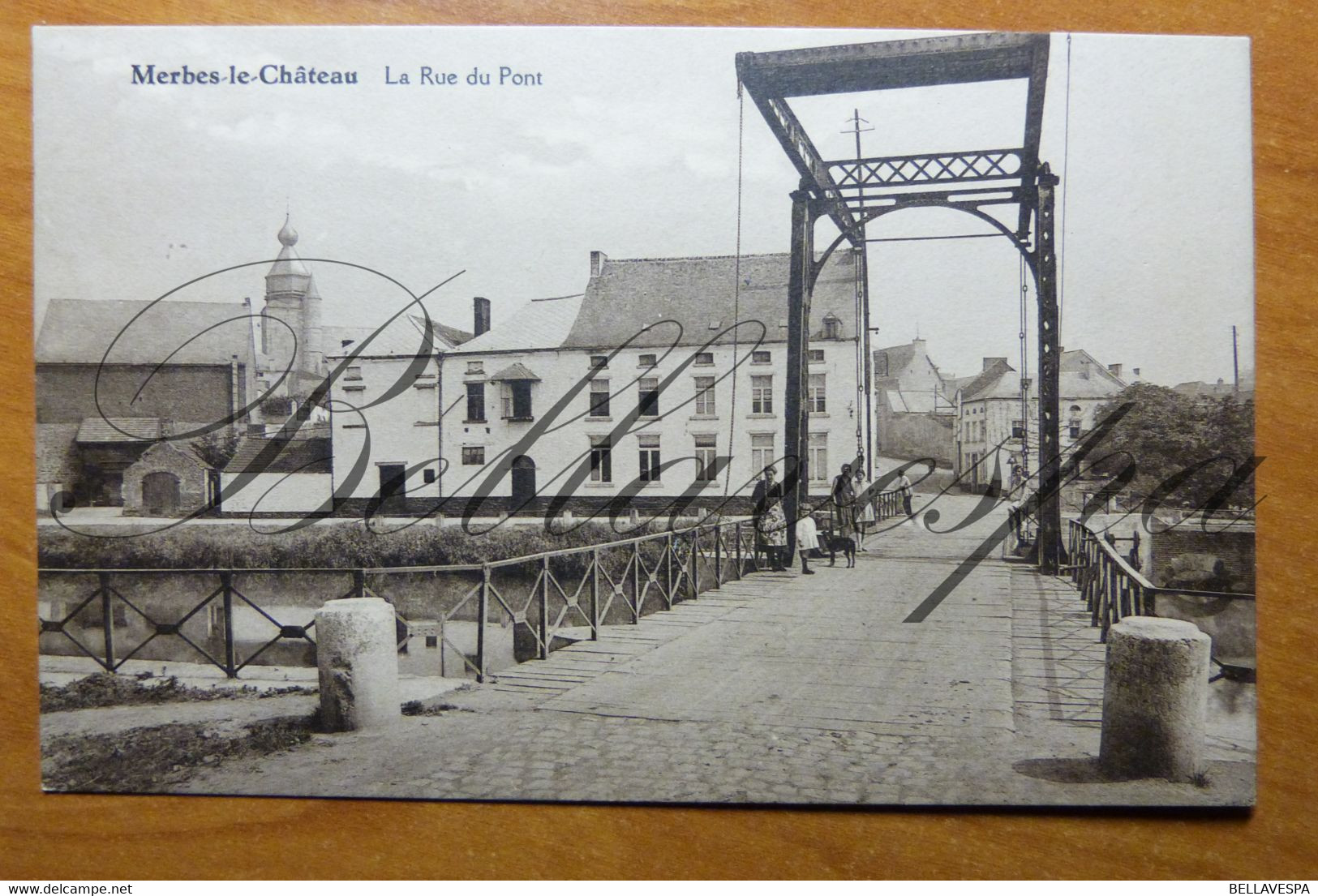 Merbes-le-Chateau La Rue Du Pont Ophaalbrug (riviere  Samber?) - Merbes-le-Château