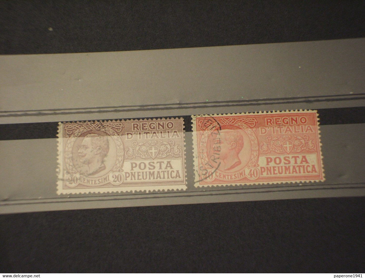 ITALIA REGNO-POSTA PNEUMATICA- 1925 RE 2 VALORI - TIMBRATI/USED - Pneumatic Mail