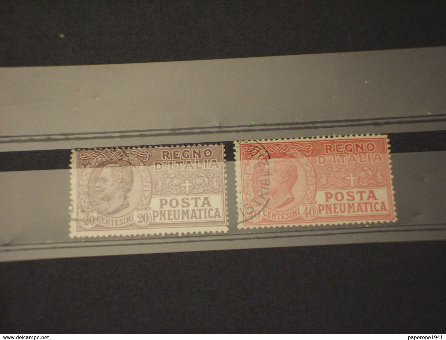 ITALIA REGNO-POSTA PNEUMATICA- 1925 RE 2 VALORI - TIMBRATI/USED - Pneumatische Post