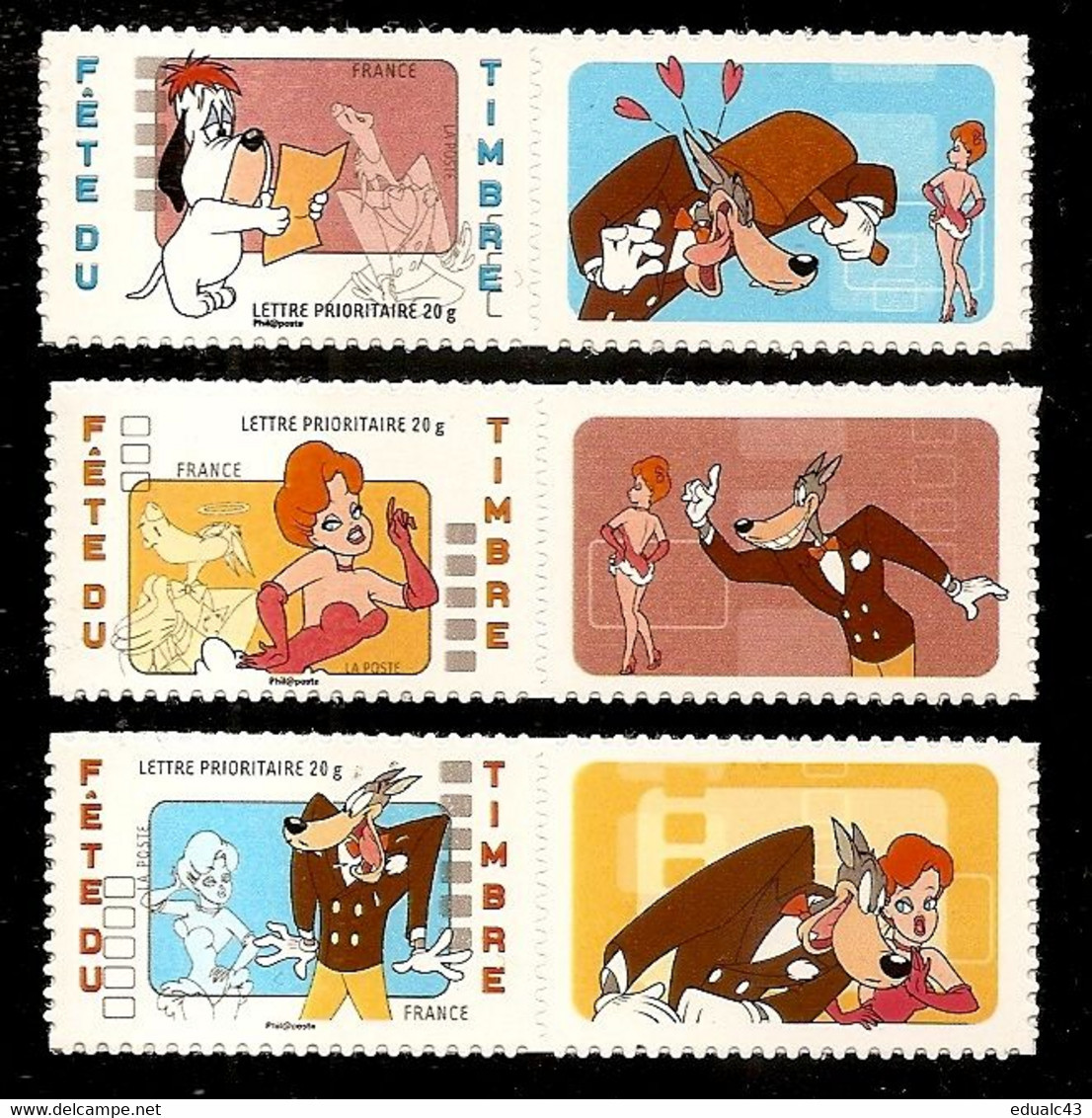 2008 - Fête Du Timbre  TEX AVERY NEUFS  ** LUXE  4149 A/ 4151 A Ou  ADHESIFS 160 A /162 A - Unused Stamps