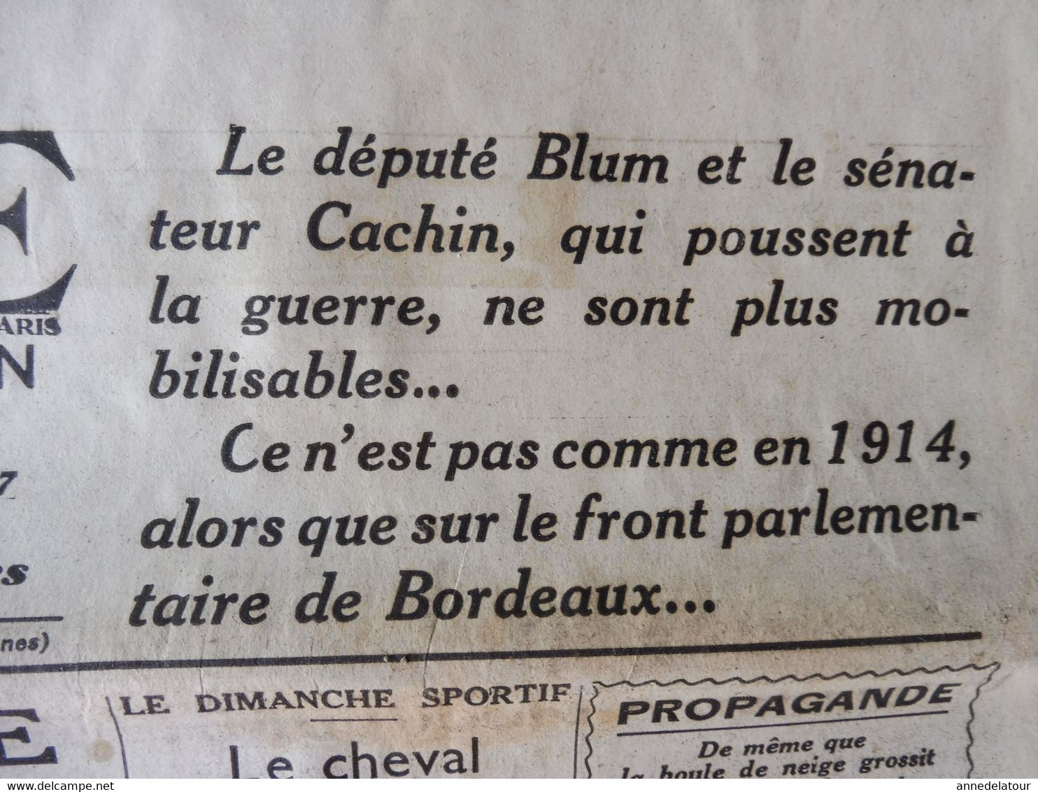 1935 L'AMI DU PEUPLE: Braves (Fargier, Barboux, Sudzinski, Hervé Jade,Yves Lableiz, Marier,Doucet et Geoffrion, Etc )