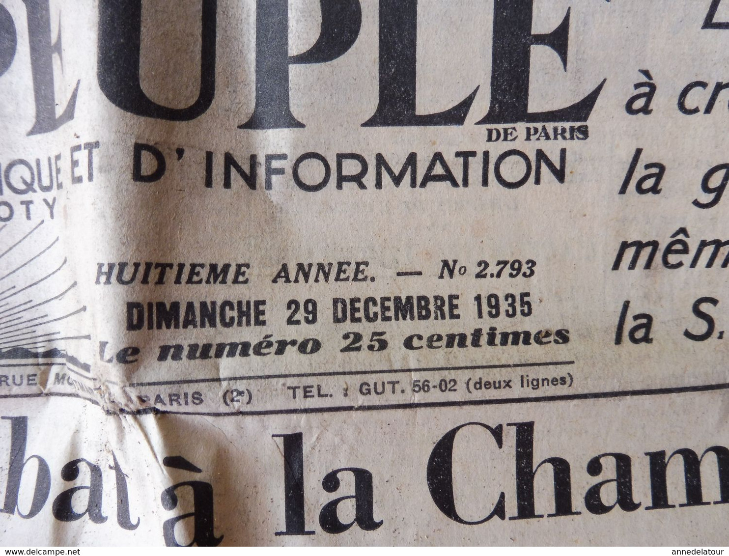 1935 L'AMI DU PEUPLE: Journée Nationale Des Scouts De France ;Le Bourget ;Le Roi Des Belges ;Scandale Du Trocadero ; Etc - Informations Générales