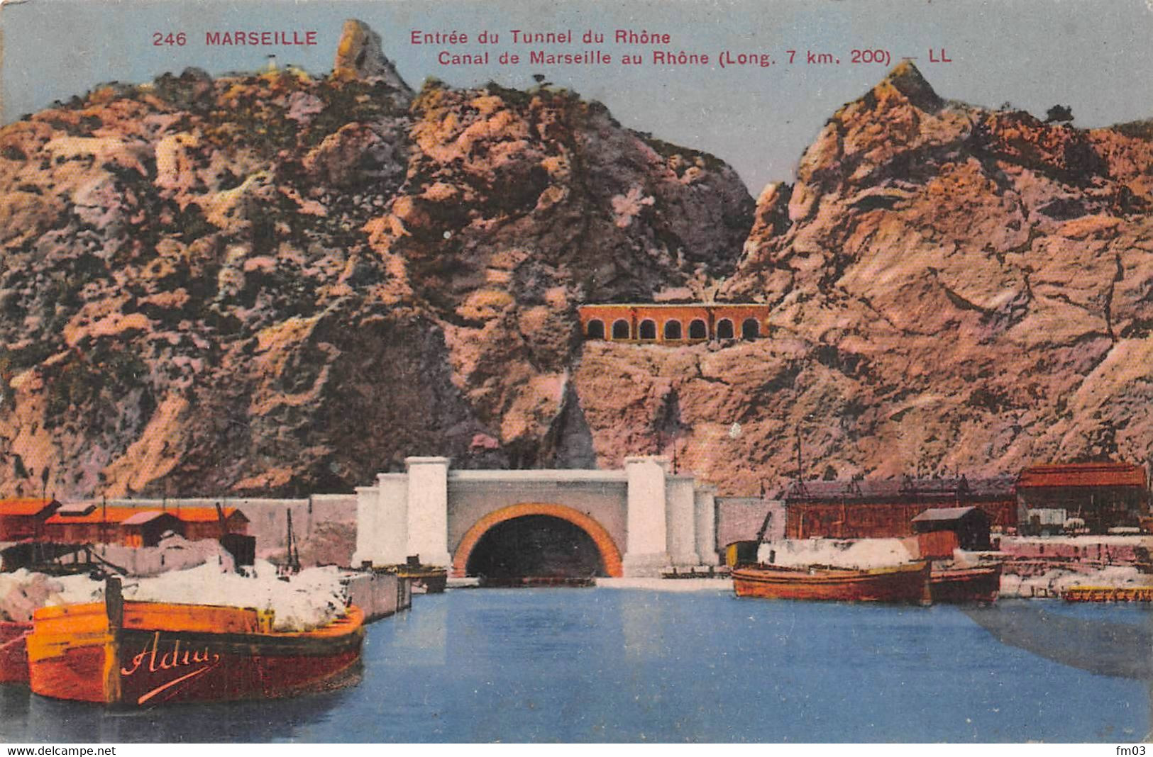 Marseille Canal Le Rove Marignane Péniche Péniches - Non Classificati