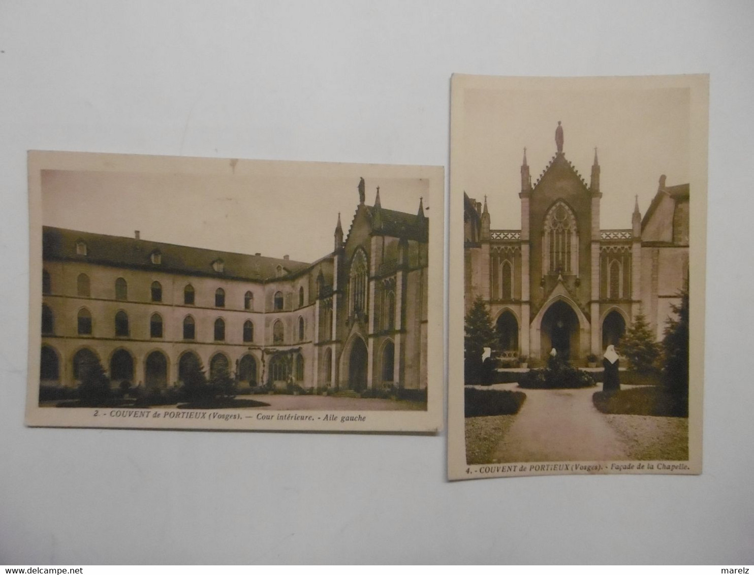 COUVENT De PORTIEUX Cour Intérieure Et Façade De La Chapelle - Lot De 2 CPA 88 VOSGES - Chatel Sur Moselle