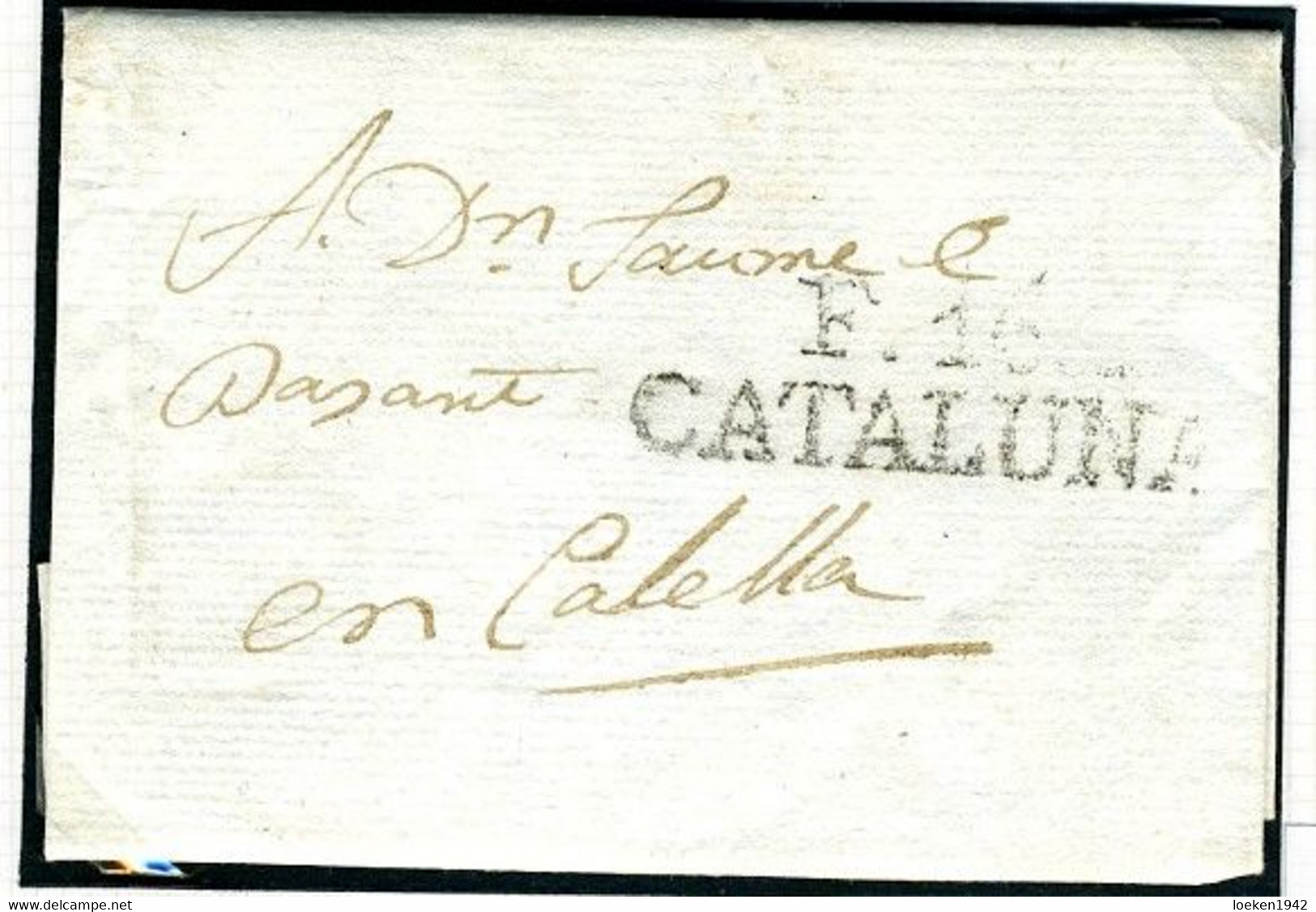 ESPAÑA  Carta De FIGUERAS 18217-  F 16 / CATALUÑA    Hasta CALELLA   PR24 - ...-1850 Préphilatélie