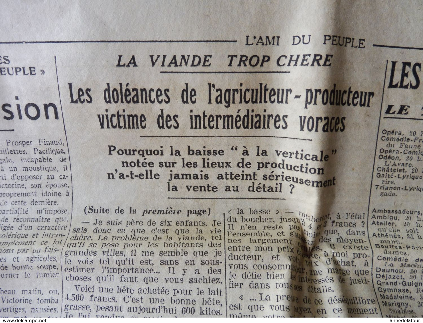 1934 L'AMI DU PEUPLE:  Les sauveteurs de la mer à l'honneur ;Manifestation hitlérienne ; IVe circuit auto-moto à Dieppe