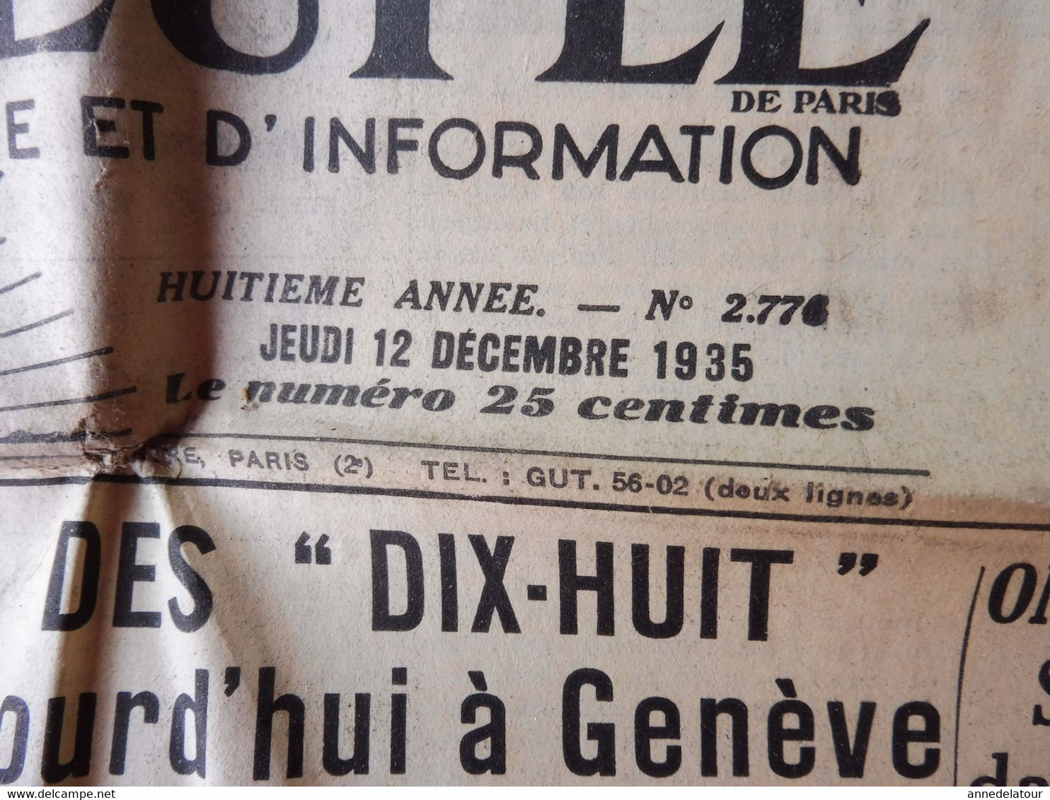 1935 L'AMI DU PEUPLE:Régime Et Hygiène Du Foie ;Terrible Accident D'avion à Croydon ;Guérir Par Sympathicothérapie ; Etc - General Issues